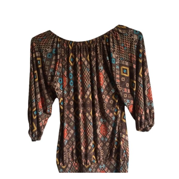 Suzy Shier Print Blouse - Picture 2 of 2